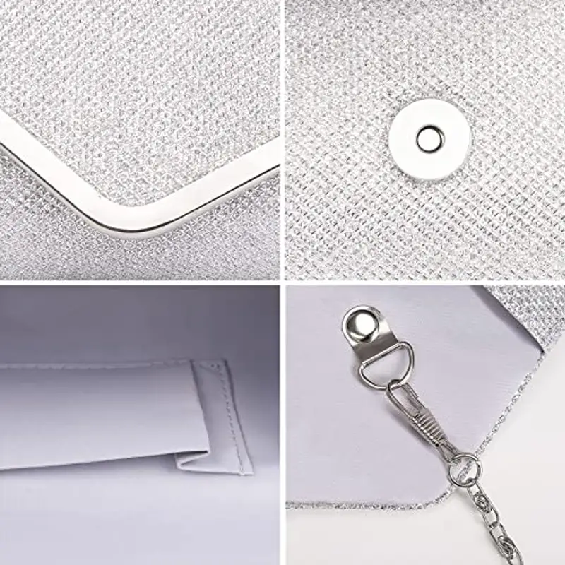 Larcenciel Pochette Donna Argento 758065 miniatura 5