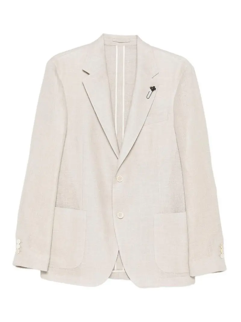 Blazer con tasche applicate di colore beige
