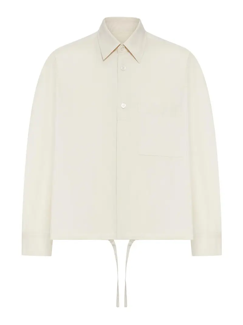 Camicia di ricerca in misto cotone e seta Color Carne E Neutri