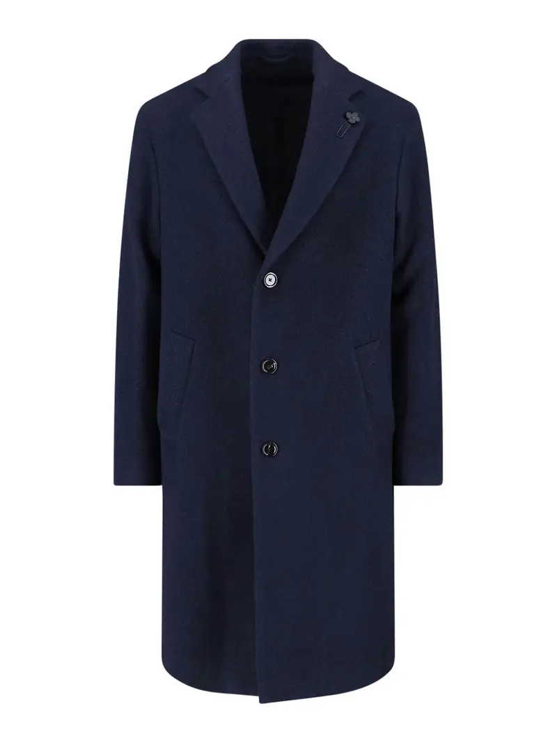 Cappotto Monopetto Blu