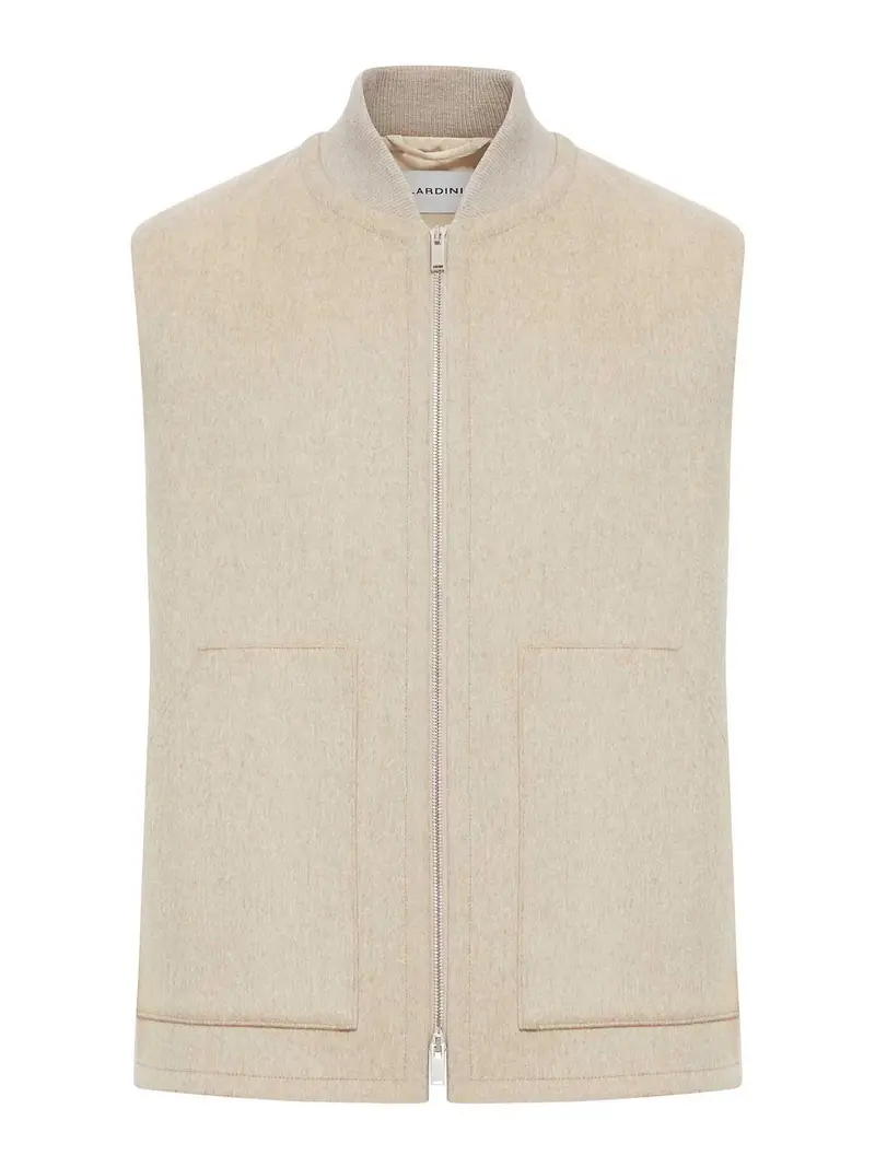 Gilet in lana senza maniche Color Carne E Neutri