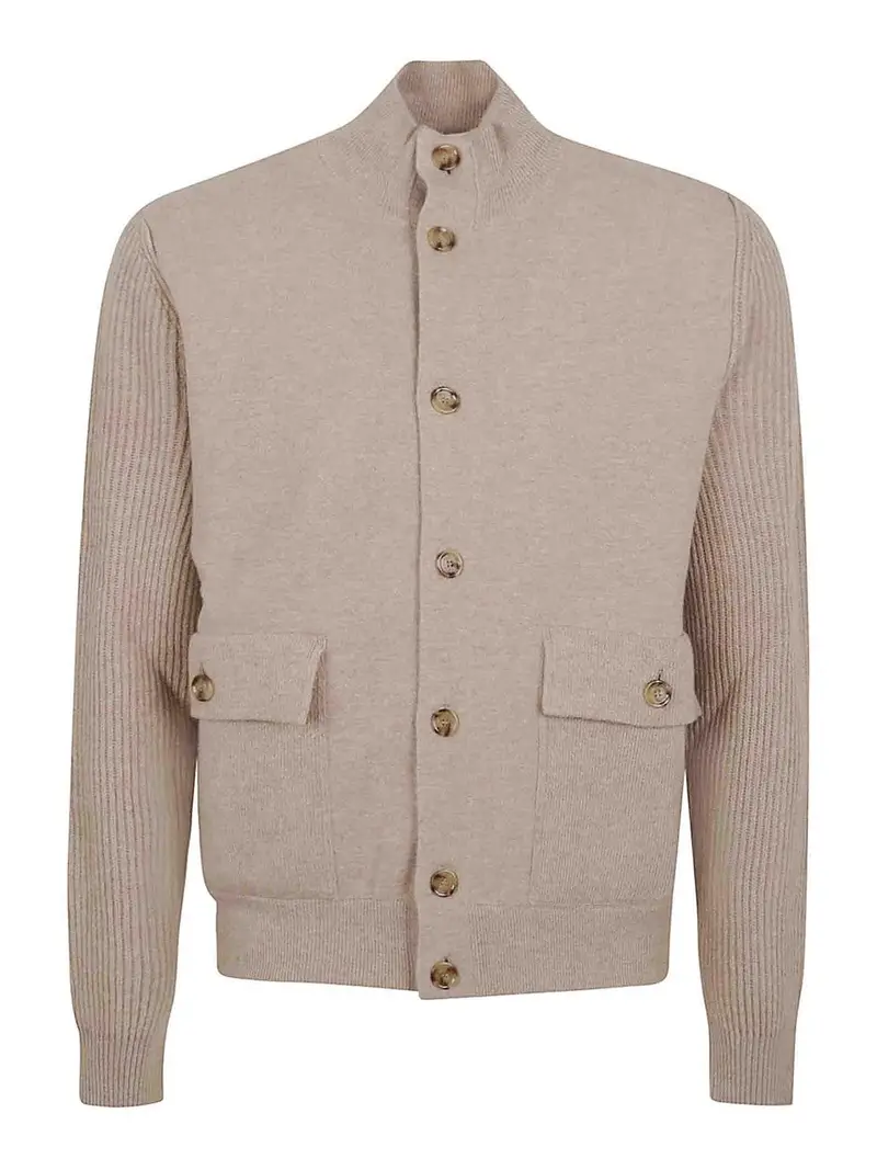 Giubbino Double In Maglia Uomo Nero