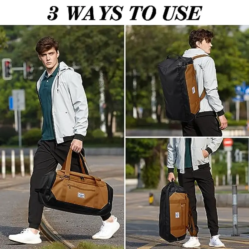 Laripwit Borsone da viaggio Uomo Marrone 2326954 miniatura 3