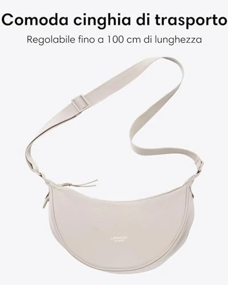 LARKSON Borsa a tracolla Donna Beige 786092 miniatura 3