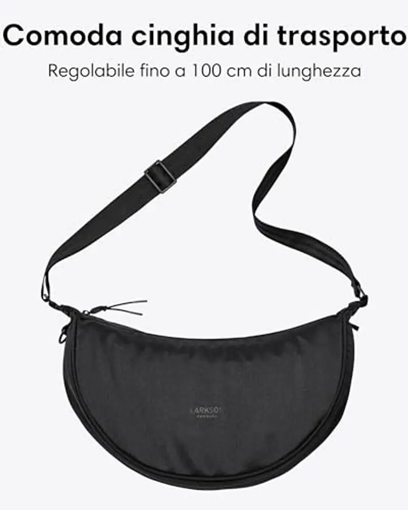 LARKSON Borsa a tracolla Donna Nero 1387304 miniatura 3