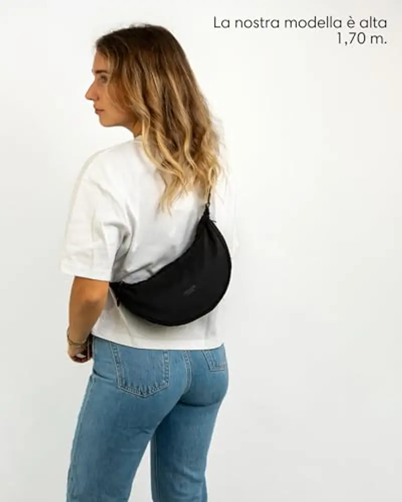 LARKSON Borsa a tracolla Donna Nero 758116 miniatura 2