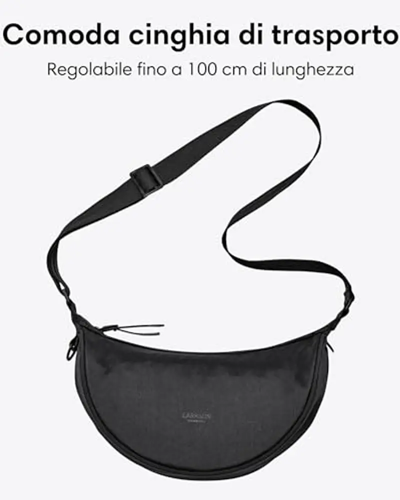 LARKSON Borsa a tracolla Donna Nero 758116 miniatura 3