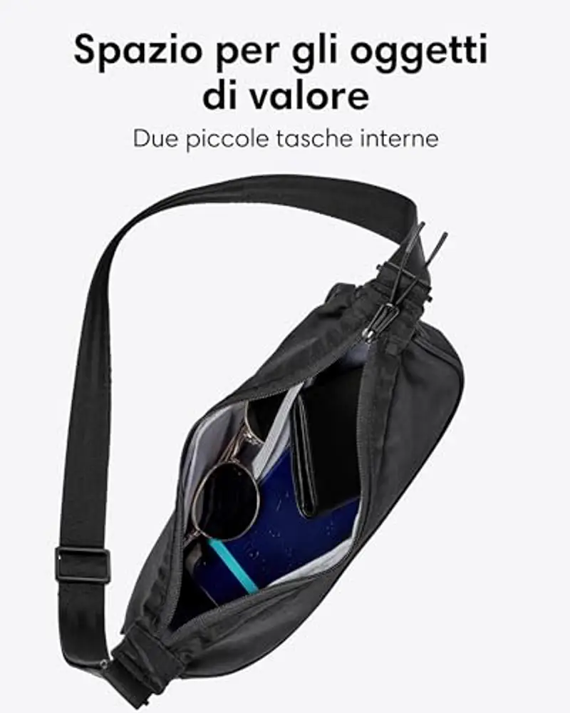 LARKSON Borsa a tracolla Donna Nero 758116 miniatura 4