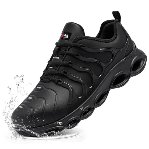 LARNMERN Scarpe Antinfortunistiche Uomo Impermeabile Ammorti Leggere Scarpe Antinfortunistica Scarpe da Lavoro con