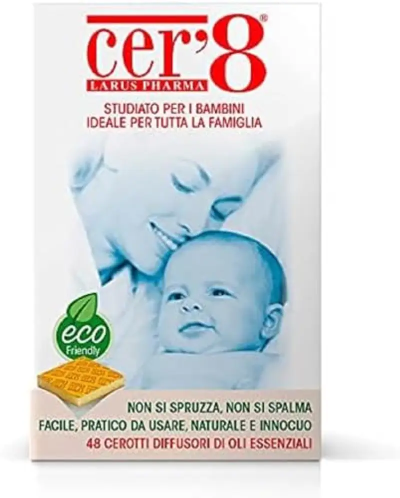 LARUS Pharma Cer'8 Cerotti Diffusori di Oli Essenziali, Confezione da 48 Pezzi
