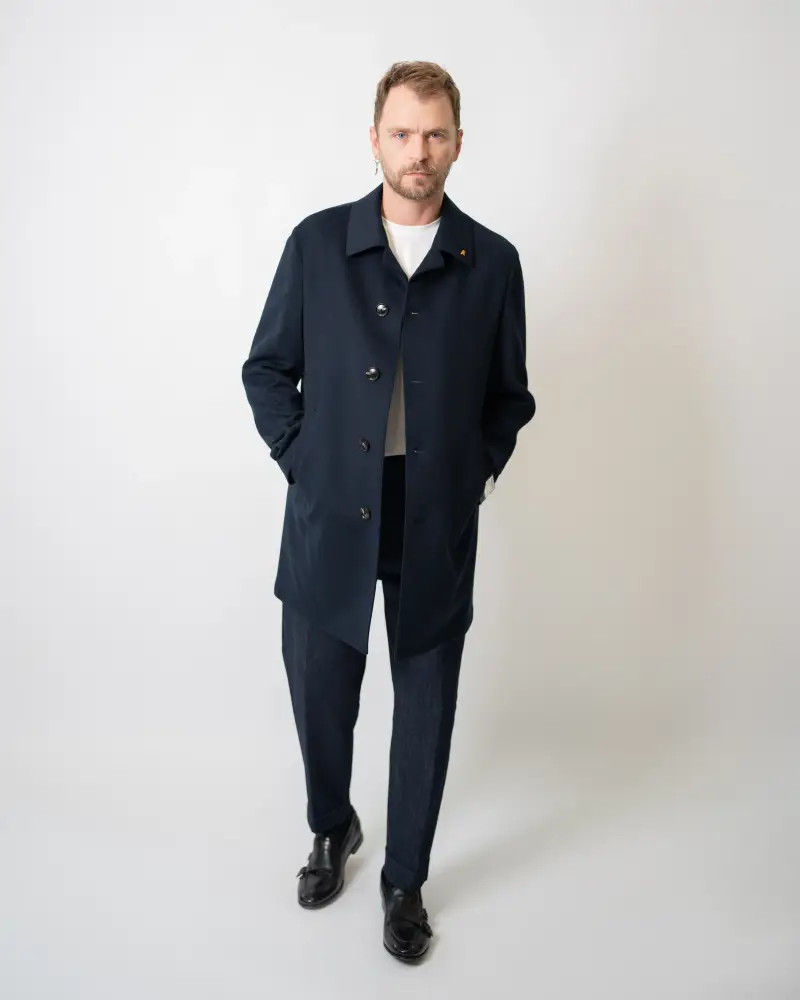 Latorre Cappotto baronetto blu in lana