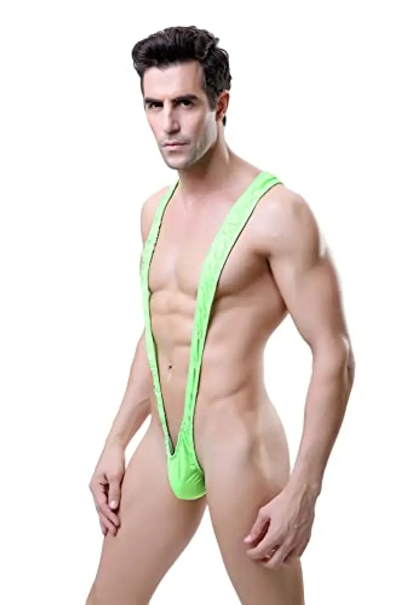 LATRAT Interno in Ropa, Costume Mankini di Borat, Taglia Unica Uomo (Verde) miniatura 3