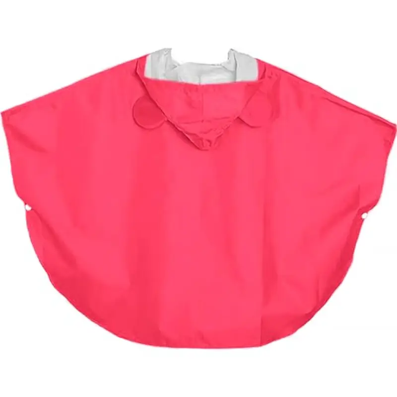 LATRAT Mantella Antipioggia Bambino, per Pioggia Unisex per Bambini, Mantellina Pioggia Bimbo Impermeabile con Cappuccio 100% Antipioggia e Traspirante, M, Rosa miniatura 2