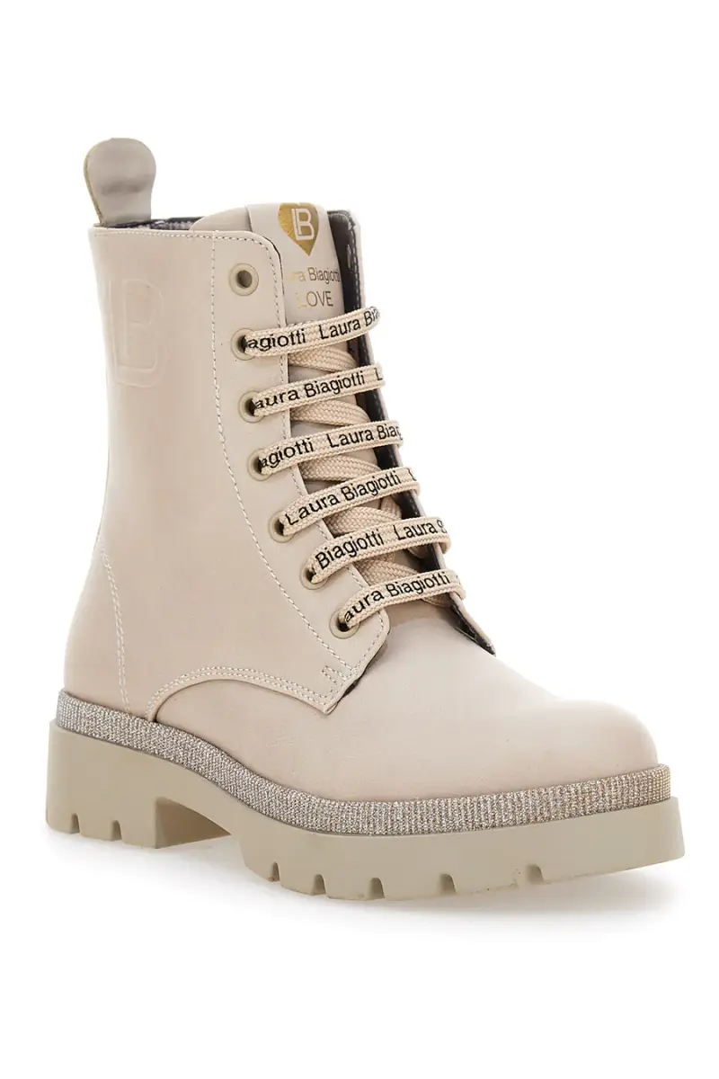 Anfibi beige con suola glitter Laura Biagiotti L93119395 [BEIGE] miniatura 2