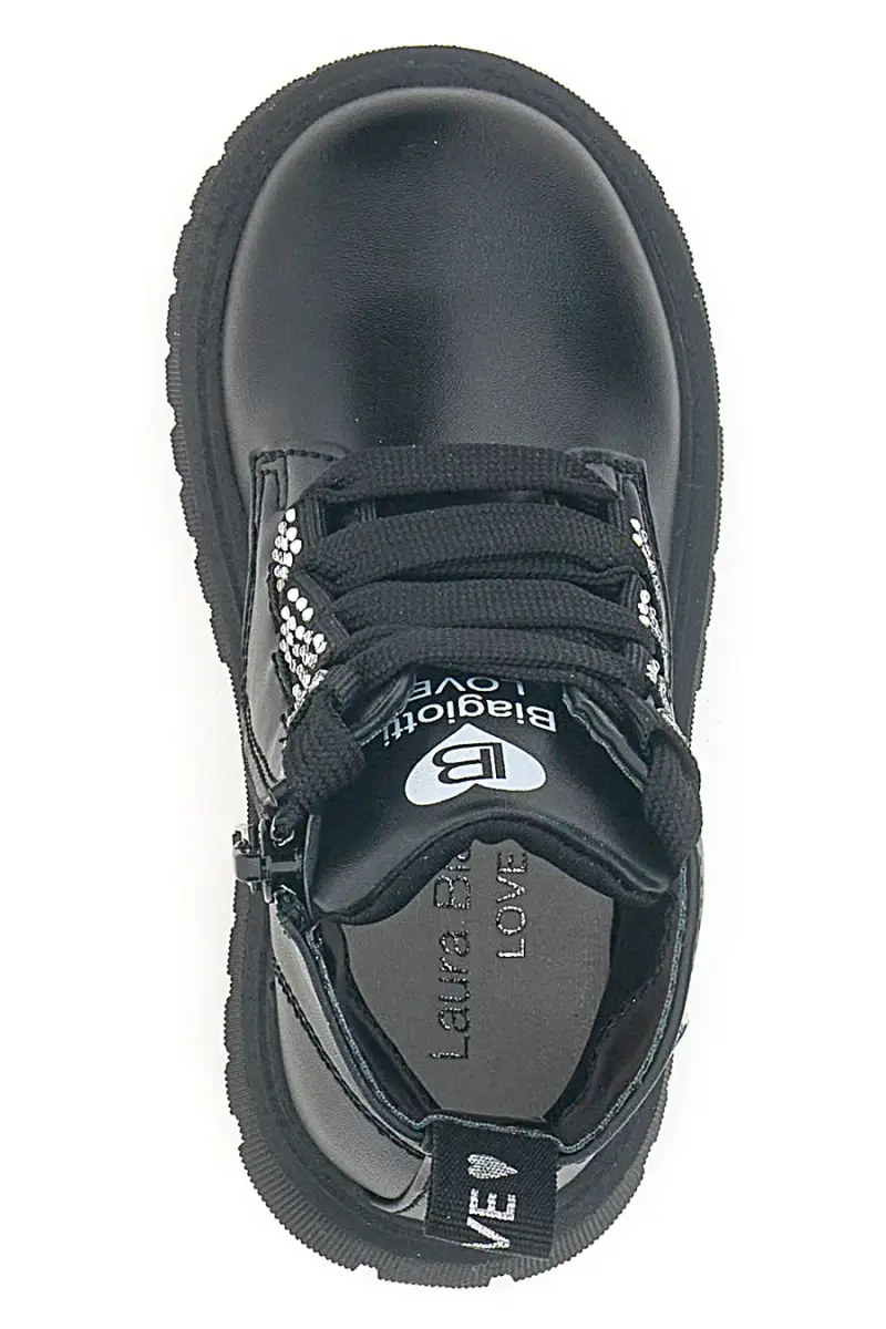 Anfibi neri con lacci e zip Laura biagiotti AG1768616716 [NERO] miniatura 3