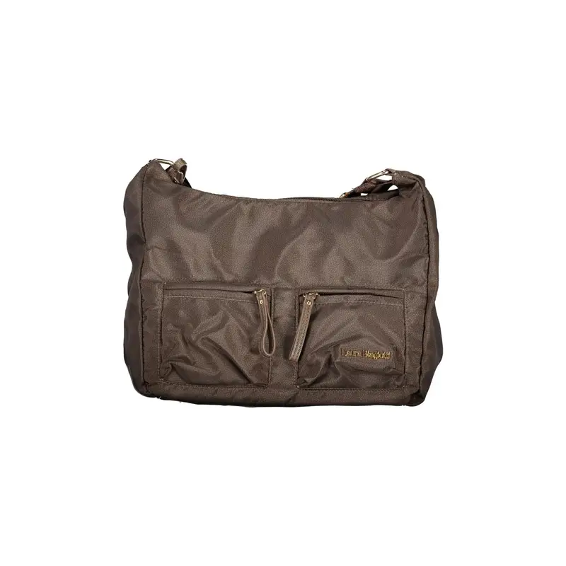 Borsa a Tracolla Donna Marrone Chiusura con Zip