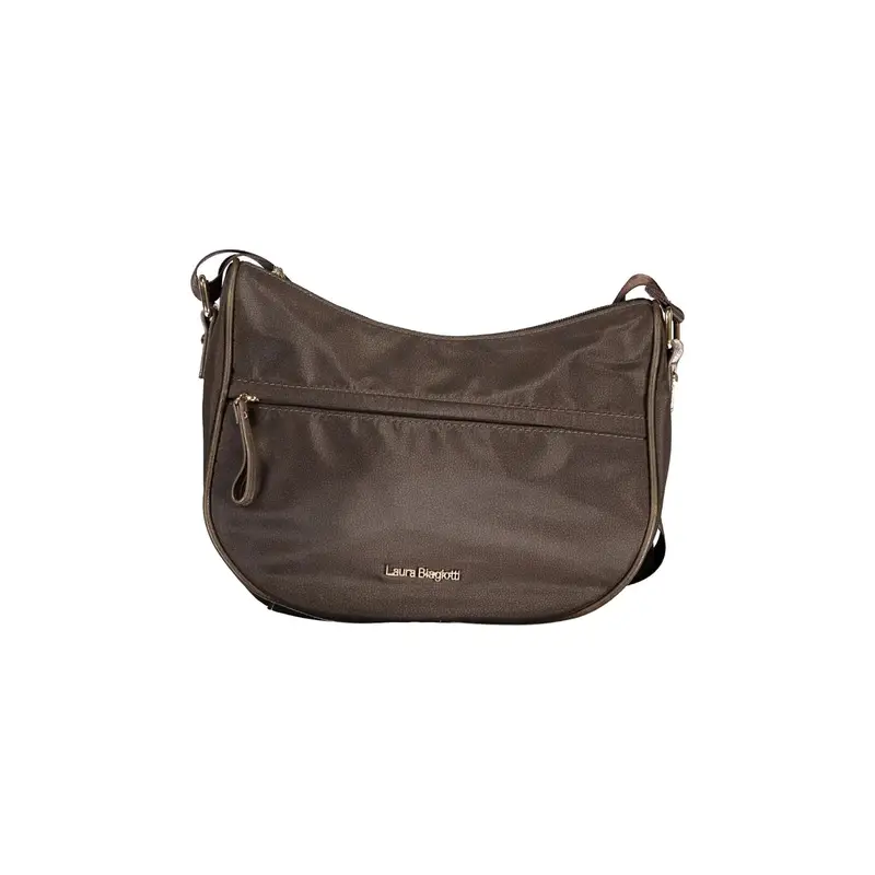 Borsa a Tracolla Donna Marrone Chiusura con Zip