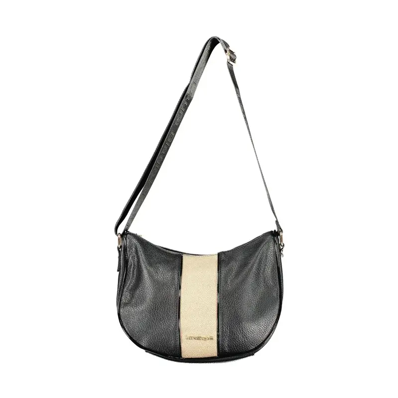 Borsa a Tracolla Donna Nera Chiusura con Zip Nero