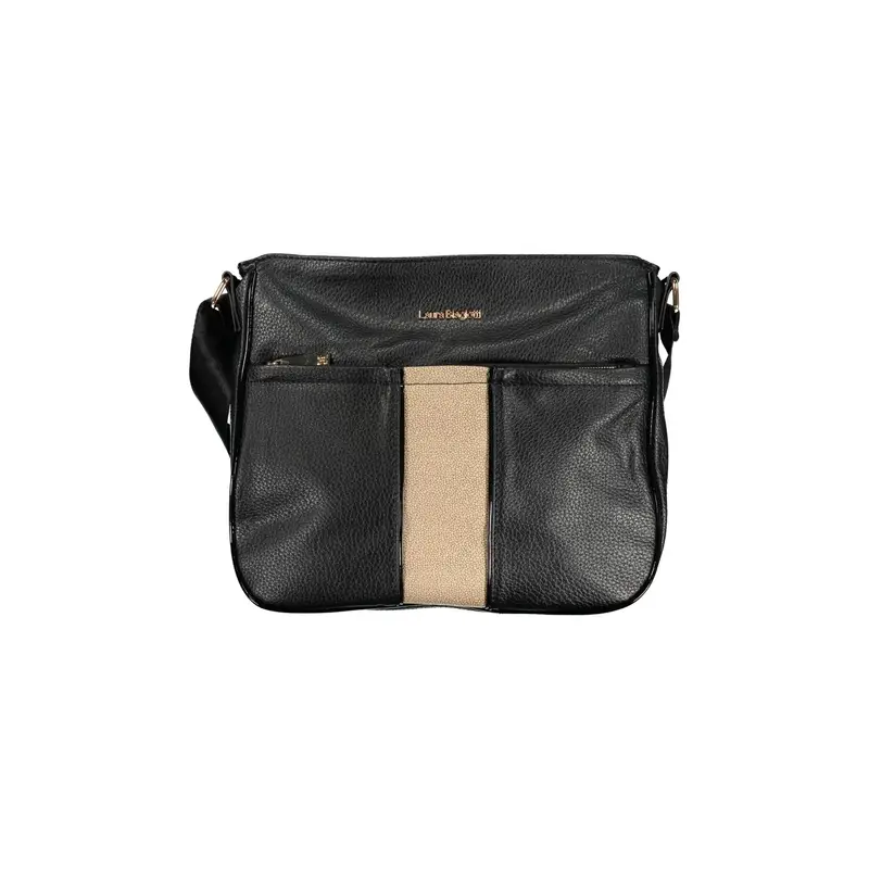 Borsa a Tracolla Donna Nera Chiusura con Zip Nero