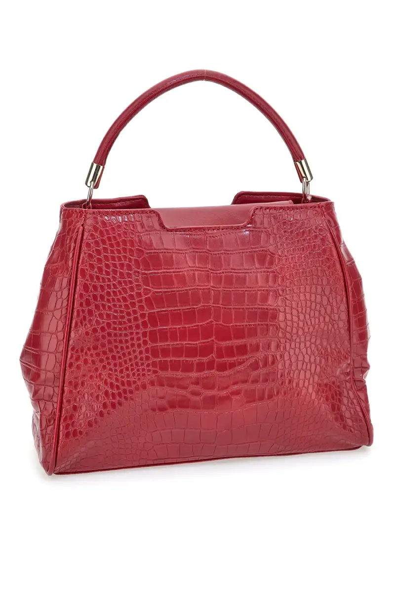 Borsa rossa effetto coccodrillo con manico rigido Laura Biagiotti LB25W-262-1 [RUBINO] miniatura 3