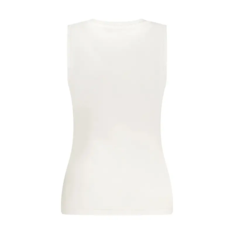 Canotta Donna Bianca Stampa Logo Bianco miniatura 2