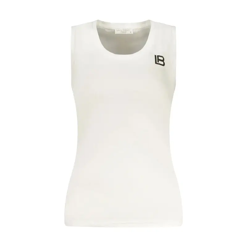 Canotta Donna Bianca Stampa Logo Bianco