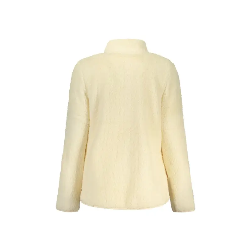 Felpa Maniche Lunghe Donna Beige Zip miniatura 2