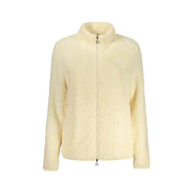 Felpa Maniche Lunghe Donna Beige Zip