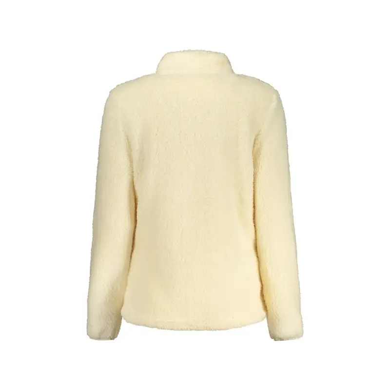 Felpa Maniche Lunghe Donna Beige Zip miniatura 2