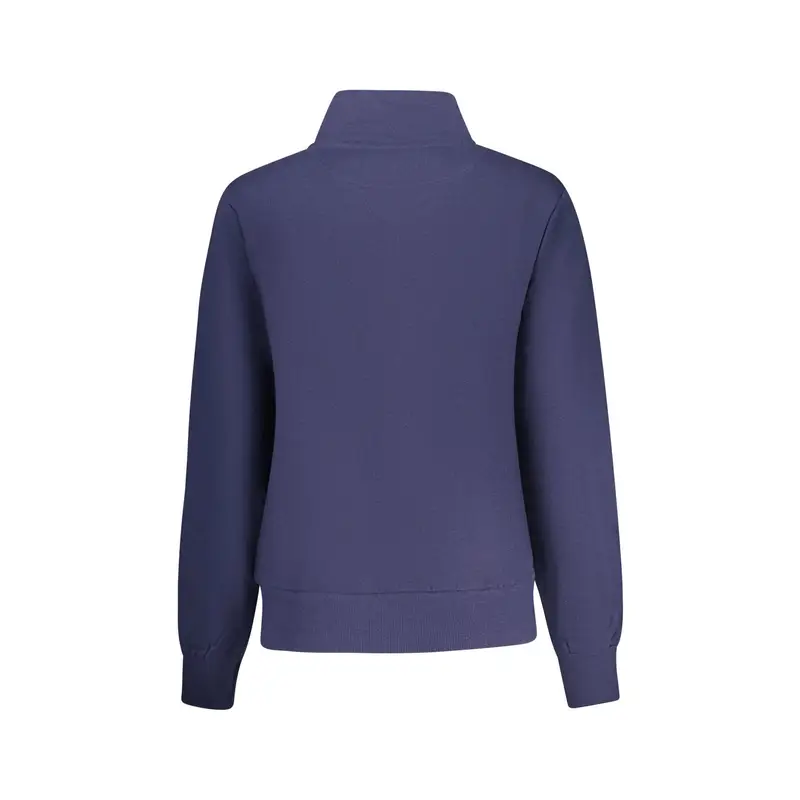 Felpa Maniche Lunghe Donna Blu Zip miniatura 2