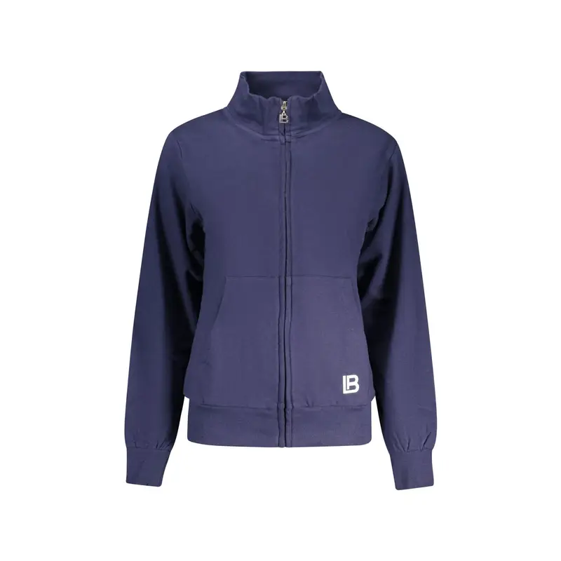 Felpa Maniche Lunghe Donna Blu Zip