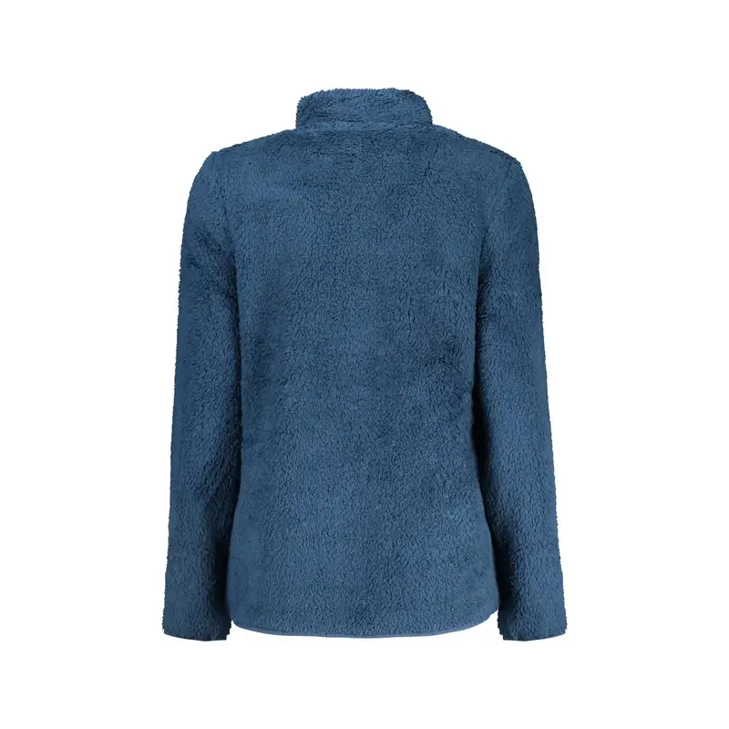 Felpa Maniche Lunghe Donna Blu Zip miniatura 2