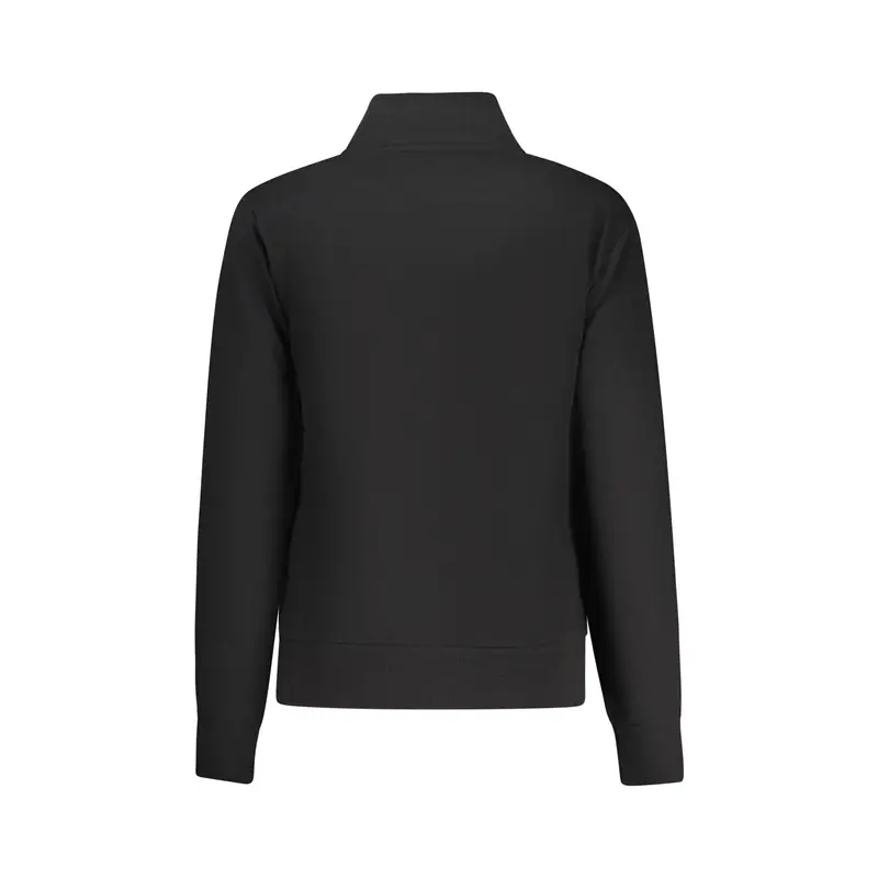 Felpa Maniche Lunghe Donna Nera Zip Nero miniatura 2