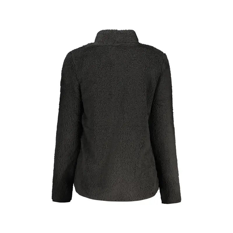 Felpa Maniche Lunghe Donna Nera Zip Nero miniatura 2