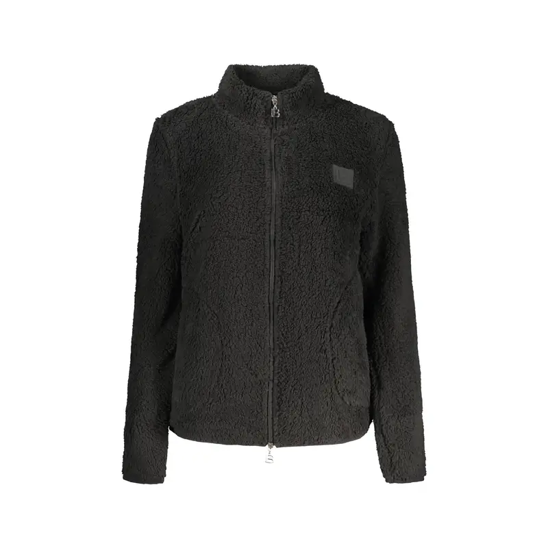 Felpa Maniche Lunghe Donna Nera Zip Nero