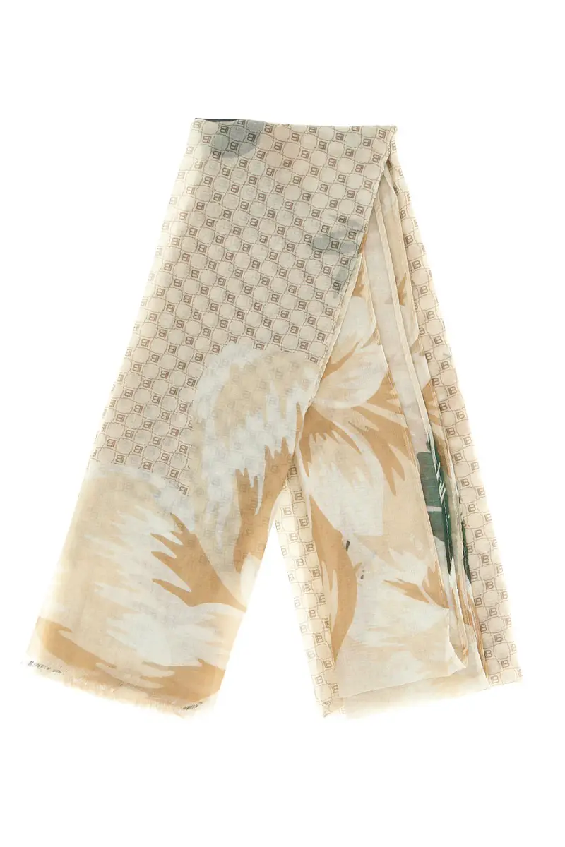 Foulard beige con stampa floreale Laura Biagiotti 26s206-06 [BEIGE]