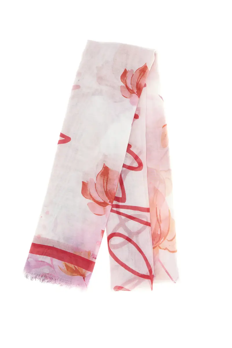 Foulard rosa con stampa floreale Laura biagiotti 26s204-59 [ROSA]