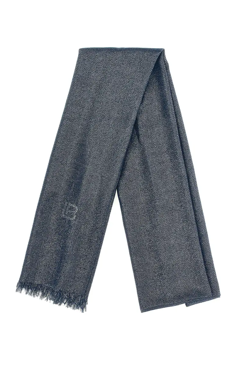 Pashmina blu con frange Laura Biagiotti 99s298-71 [NAVY]