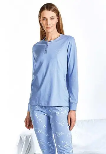 Pigiama donna lungo in jersey di cotone Laura Biagiotti 96848