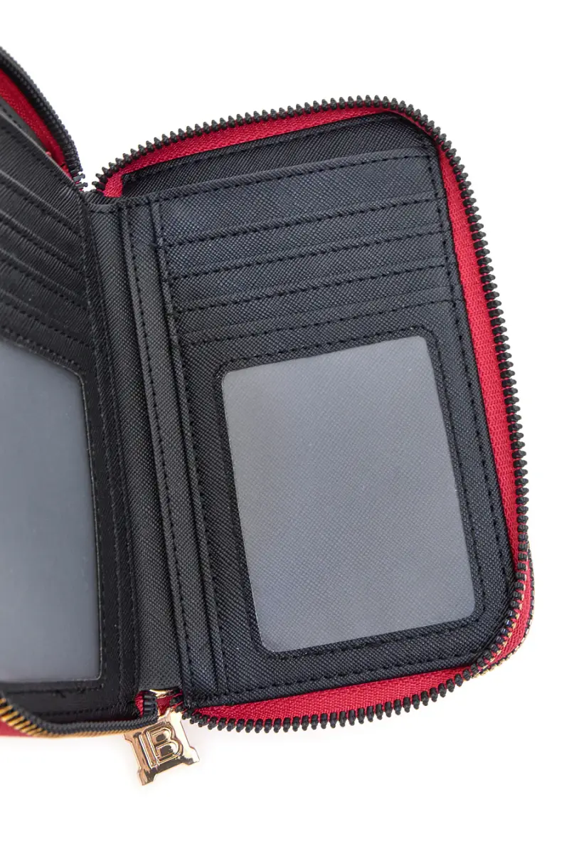 Portafoglio fucsia con impunture a cuore e doppia zip Laura Biagiotti LB25W-502-006 [FUXIA] miniatura 5