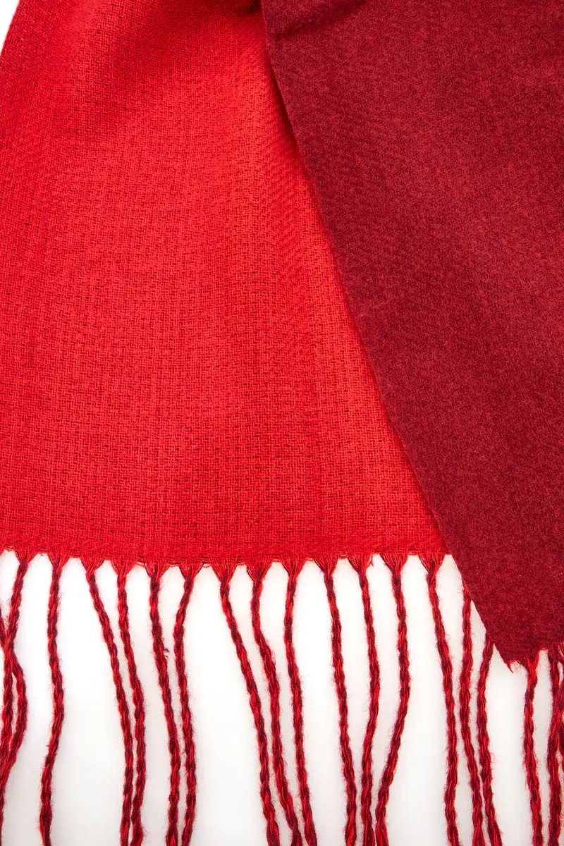 Sciarpa rossa double face con frange calda Biagiotti LB25W255-09 [ROSSO] miniatura 3