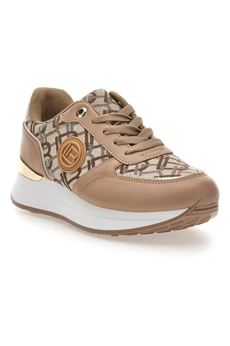 Sneaker beige con dettagli beige scuro Laura Biagiotti 9625 [BEIGE] miniatura 2