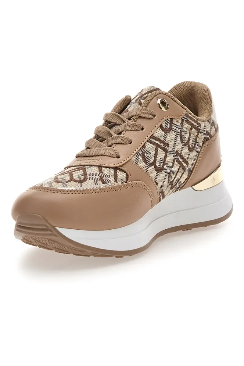 Sneaker beige con dettagli beige scuro Laura Biagiotti 9625 [BEIGE] miniatura 3