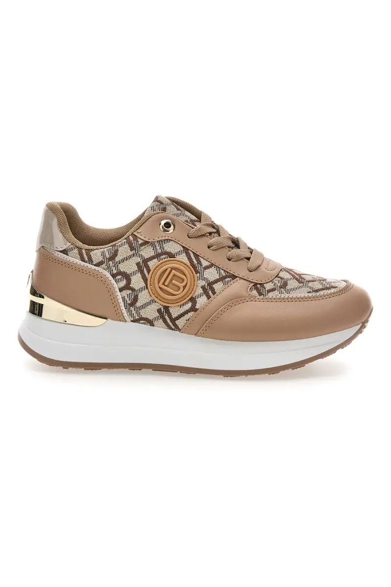 Sneaker beige con dettagli beige scuro Laura Biagiotti 9625 [BEIGE]
