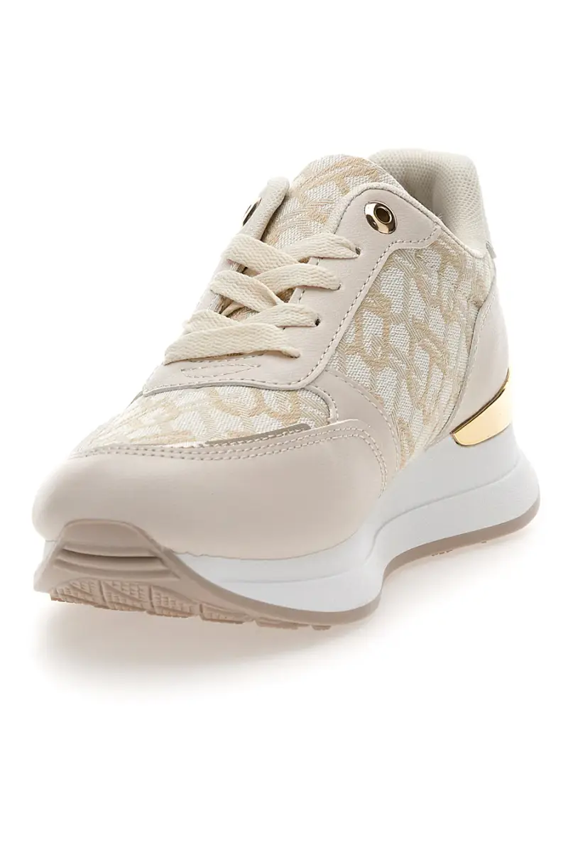 Sneaker beige con dettagli oro Laura Biagiotti 9625 [BEIGE] miniatura 3