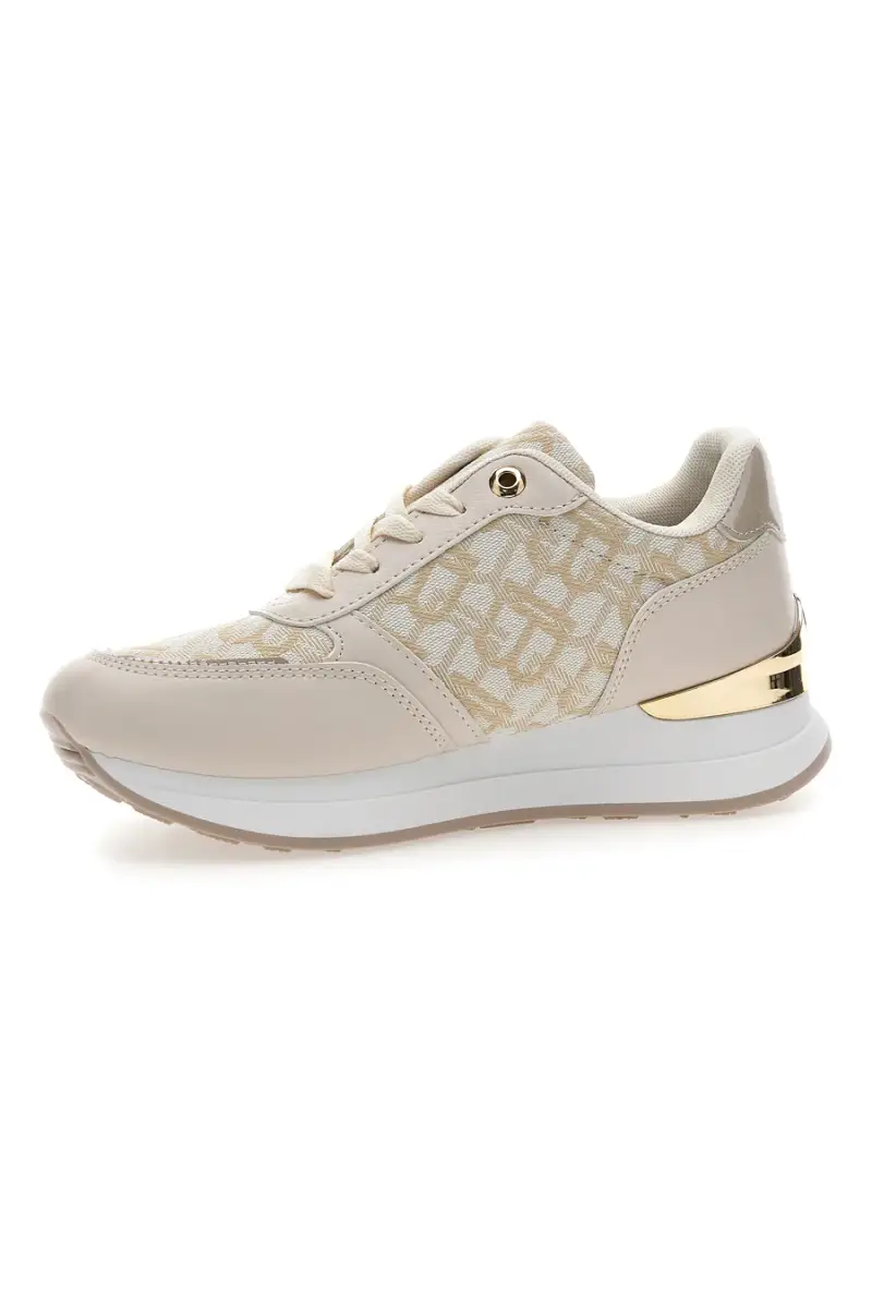 Sneaker beige con dettagli oro Laura Biagiotti 9625 [BEIGE] miniatura 4