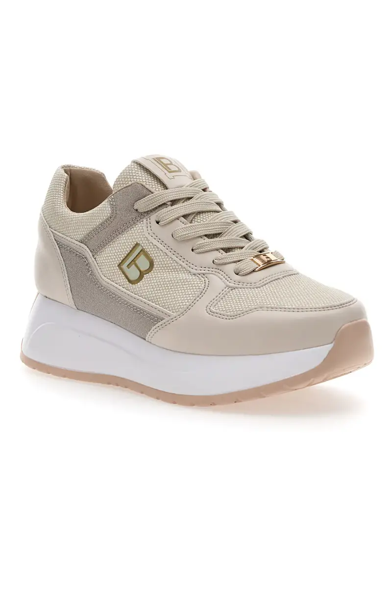 Sneakers Beige Con Platform Laura Biagiotti 8412 [BEIGE] miniatura 2