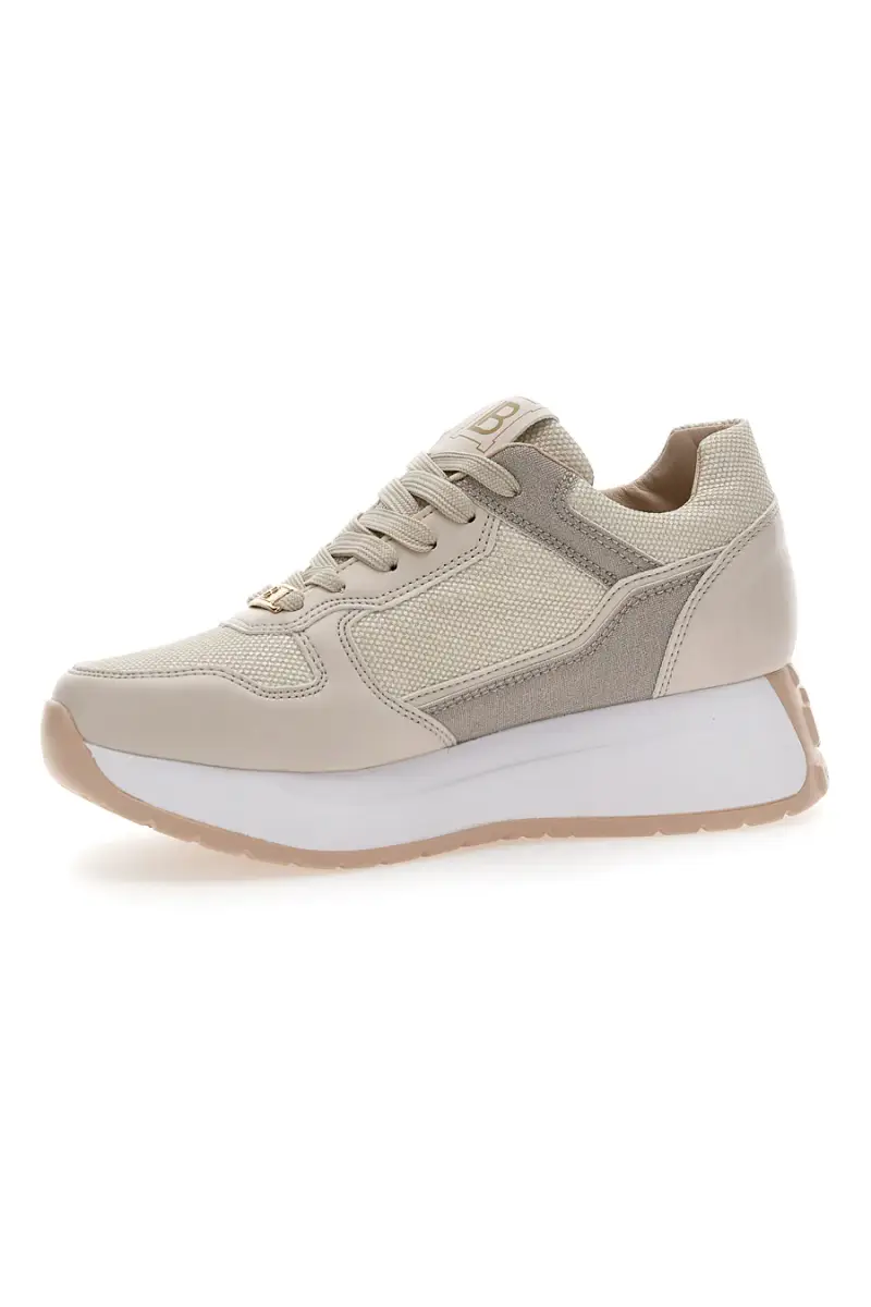 Sneakers Beige Con Platform Laura Biagiotti 8412 [BEIGE] miniatura 4