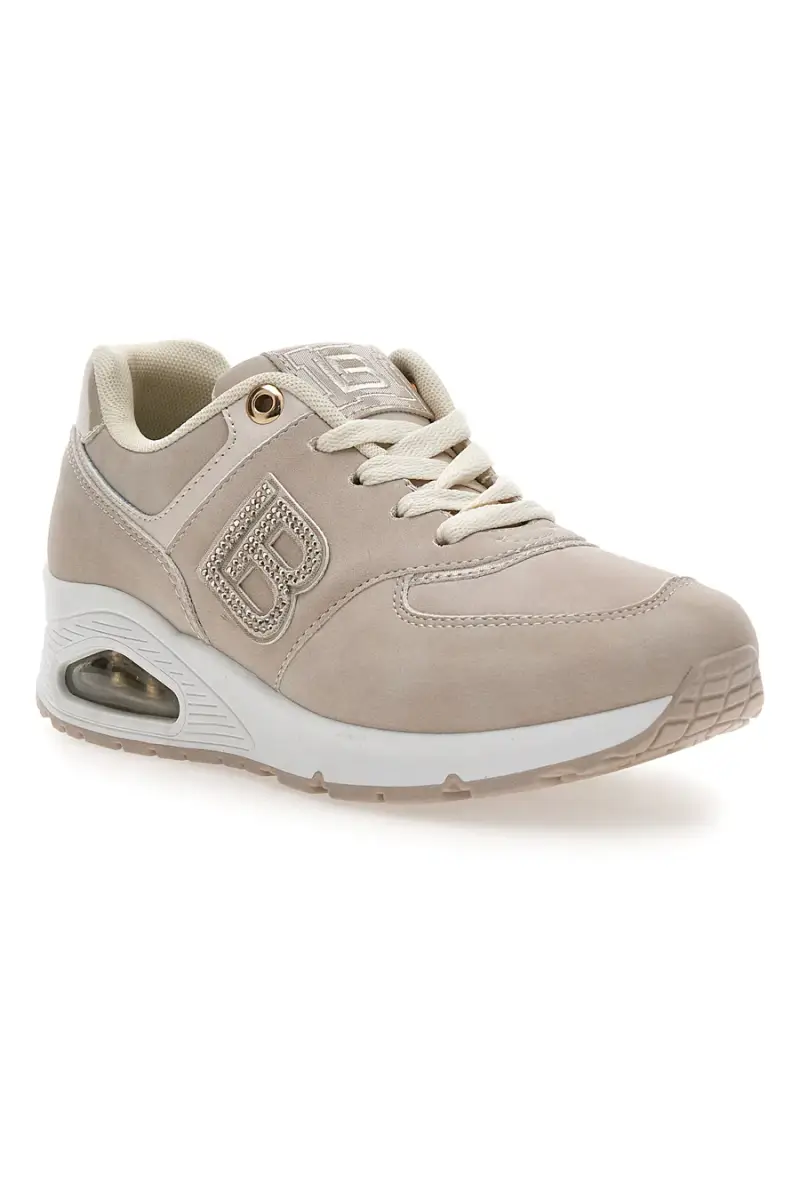Sneakers beige con suola con cuscinetto d'aria Laura Biagiotti 9229 [BEIGE] miniatura 2