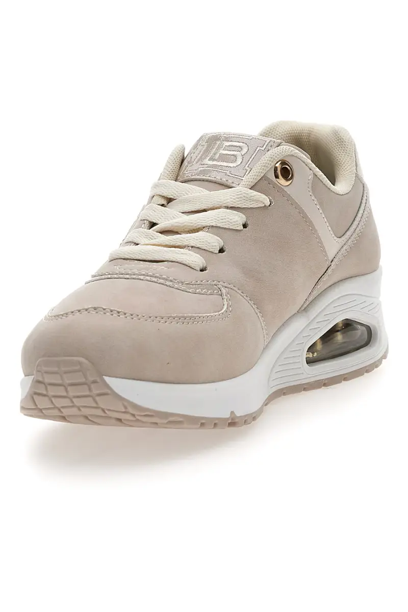 Sneakers beige con suola con cuscinetto d'aria Laura Biagiotti 9229 [BEIGE] miniatura 4